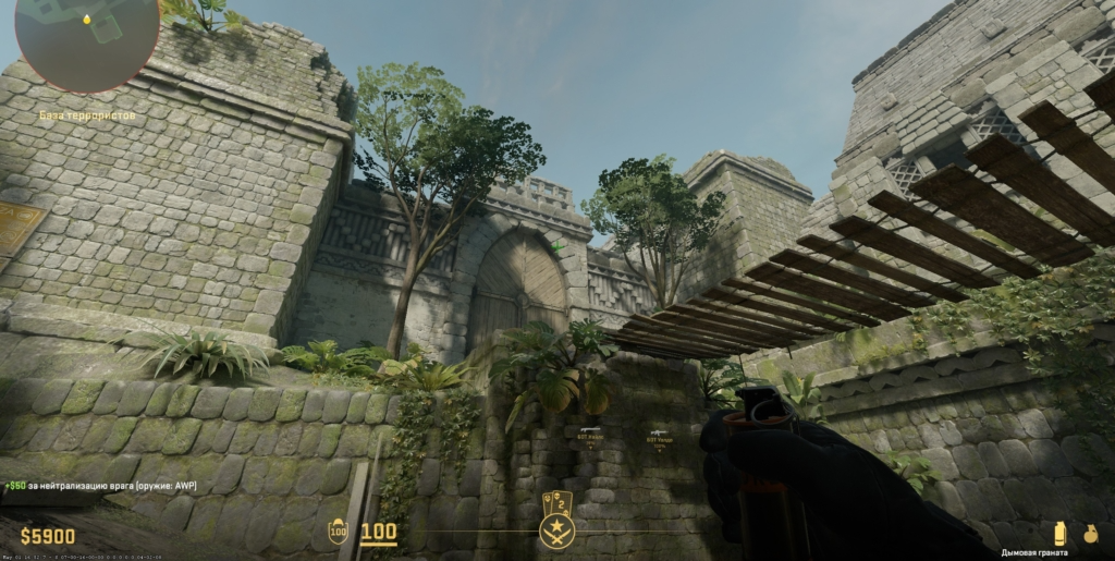 Смок на выход из ламп со стороны атаки