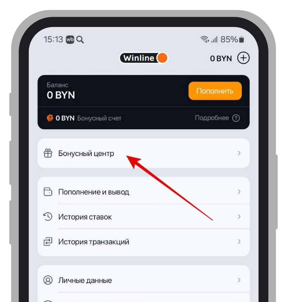 Раздел «Бонусная программа»