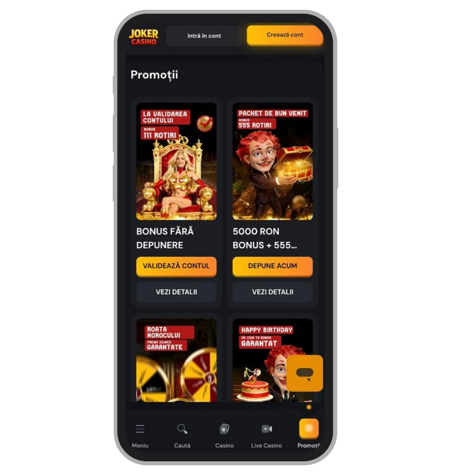 Pagina de promoții Joker Casino