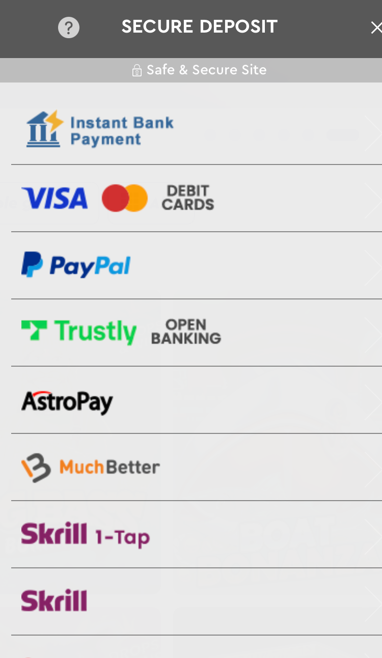 Choose payment method