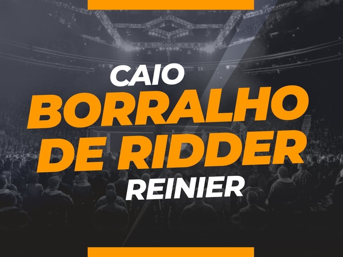 Legalbet.com.br: Borralho — De Ridder: apostas e odds para a luta.