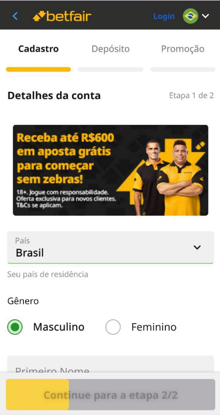 Informe as informações necessárias