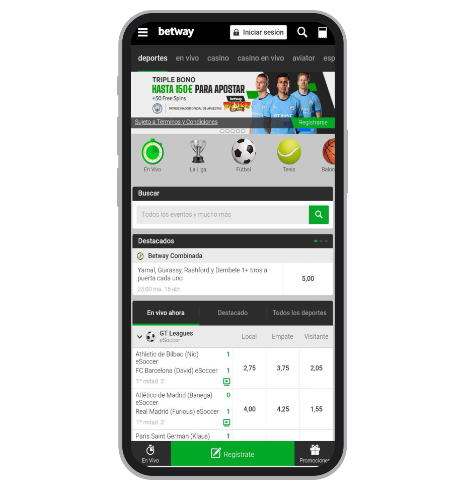 Deportes. Betway