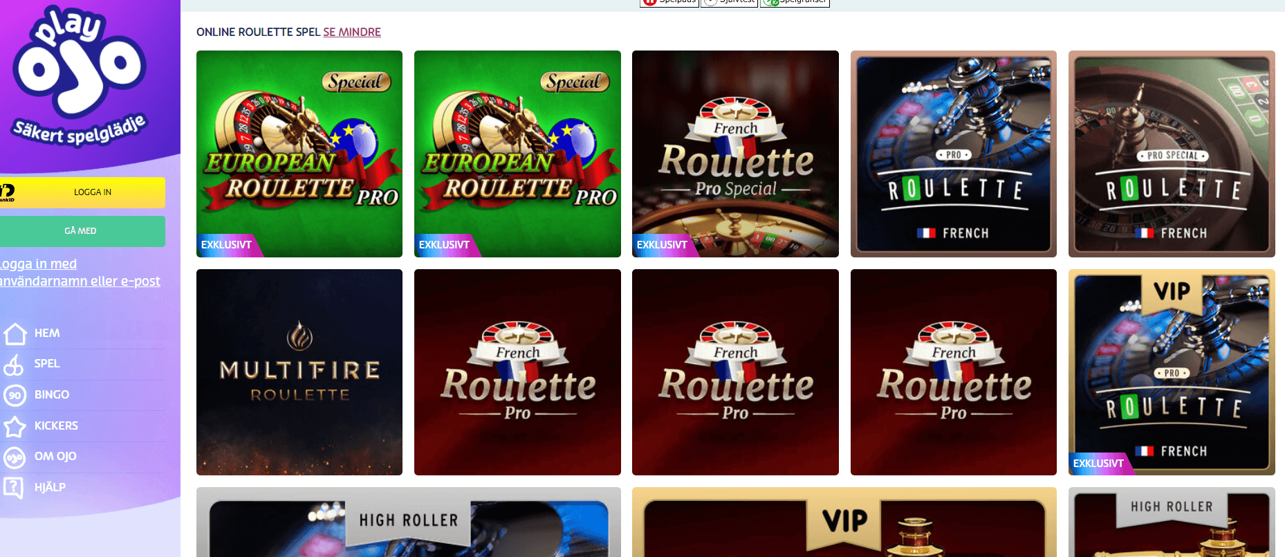 Playojo Roulette