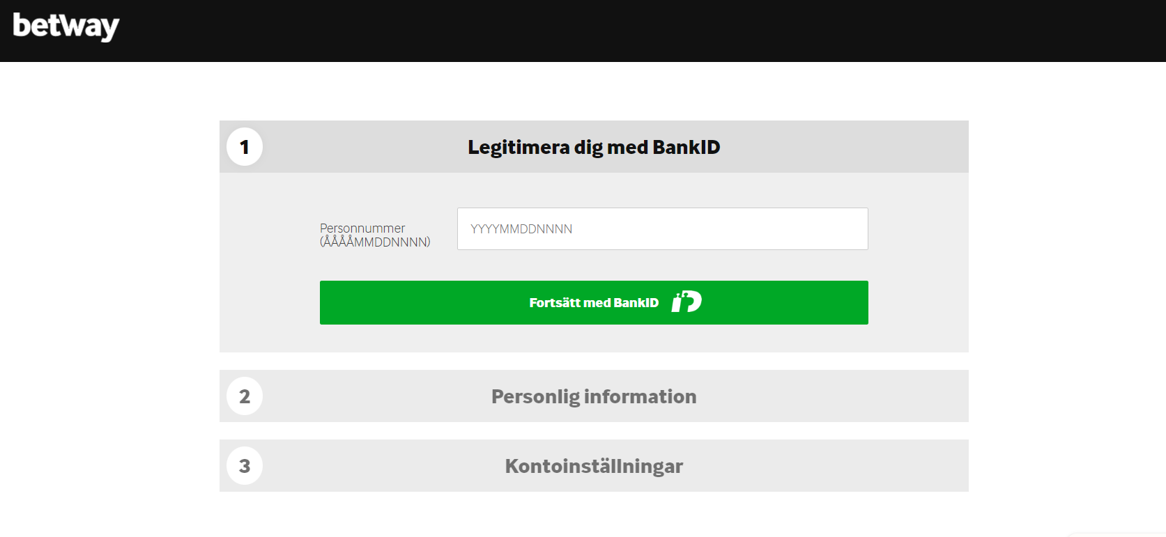 Registrering med BankID