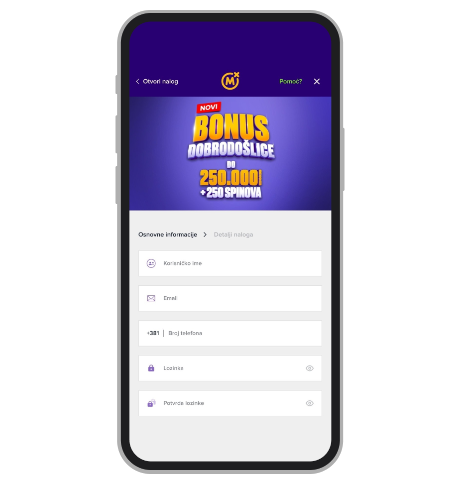 MozzartBet registracija