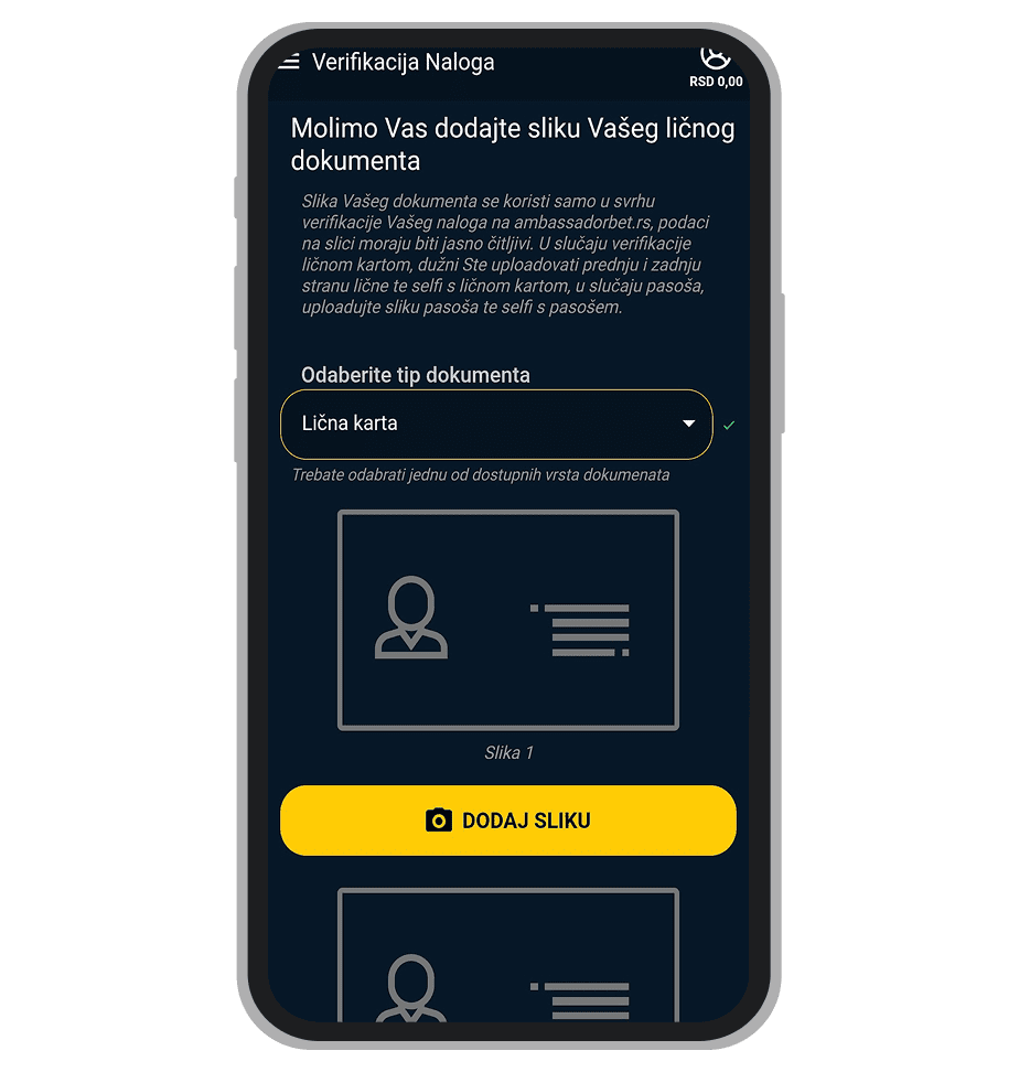 AmbassadorBet verifikacija