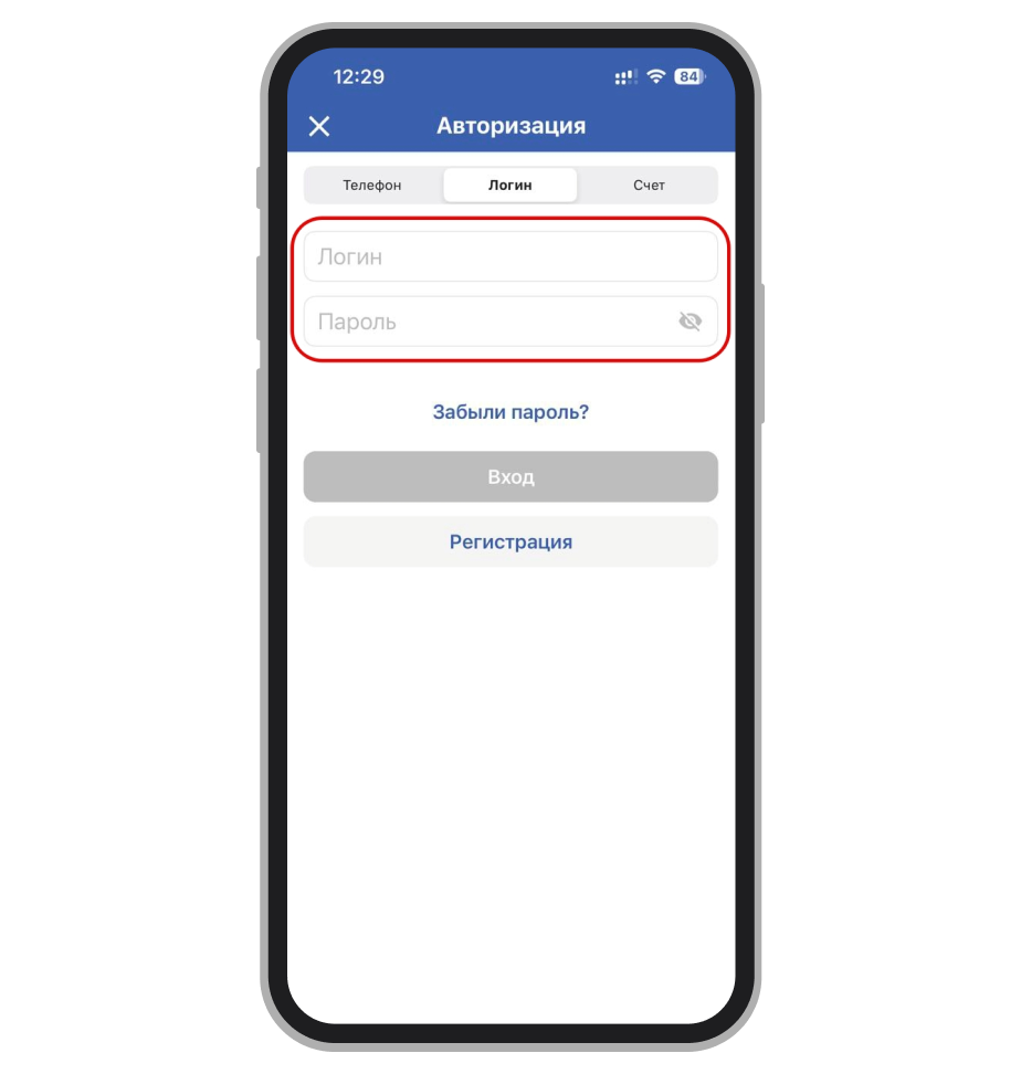 Форма авторизации