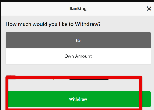 Click on the “Withdraw” button