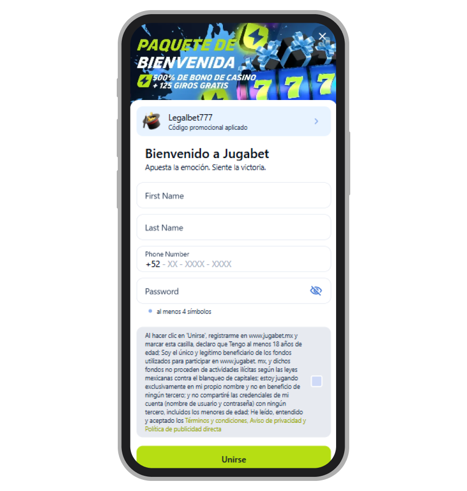 Una forma de registrarse 