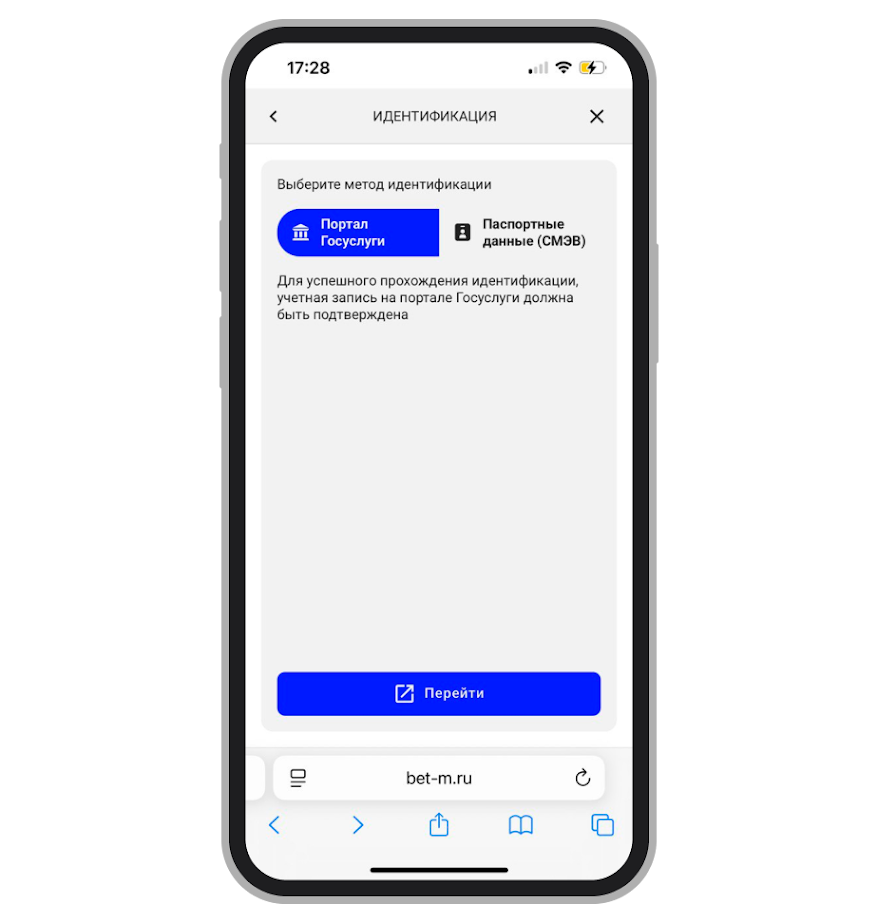 Идентификация через Госуслуги
