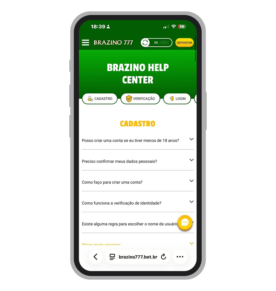 Centro de ajuda da plataforma