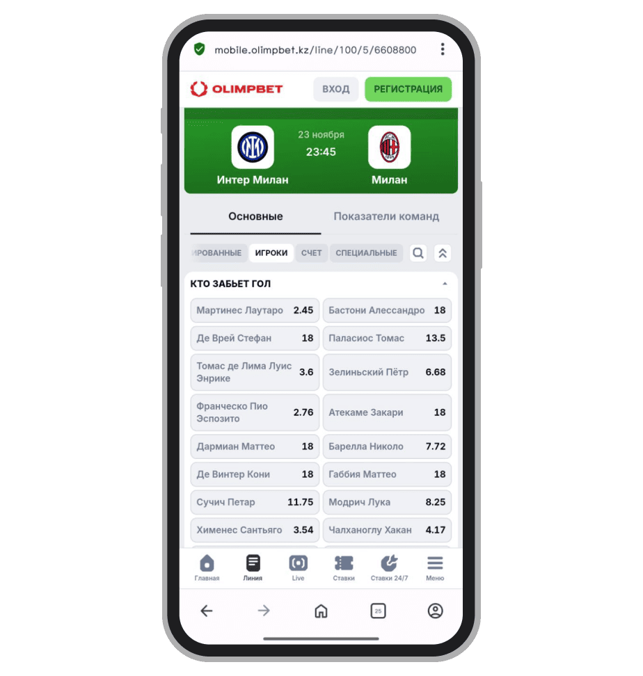 Статистика игроков команды