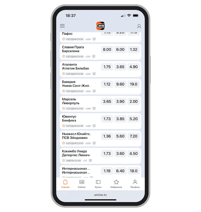 Линия на прематч