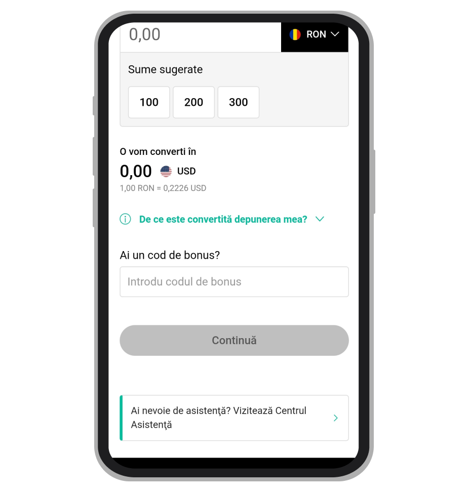 Introducere cod promo Pokerstars Casino (în caz de nevoie)