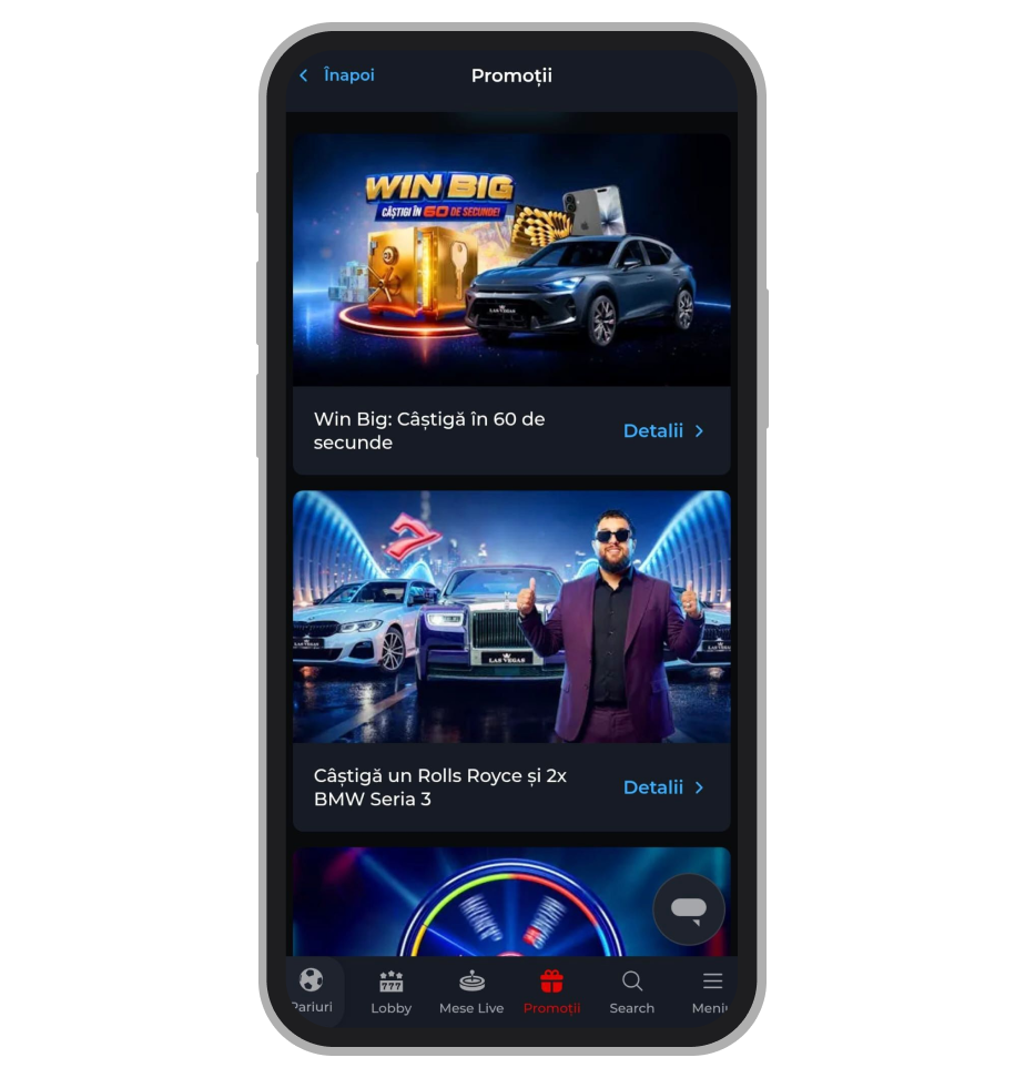 Pagina de promoții Las Vegas Casino