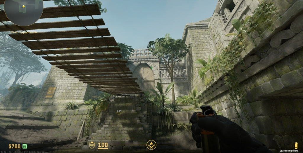 Смок в окно со стороны атаки