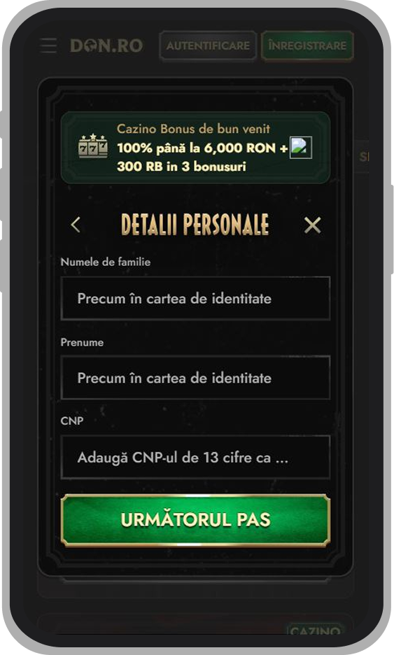 Verificare cont Don Casino