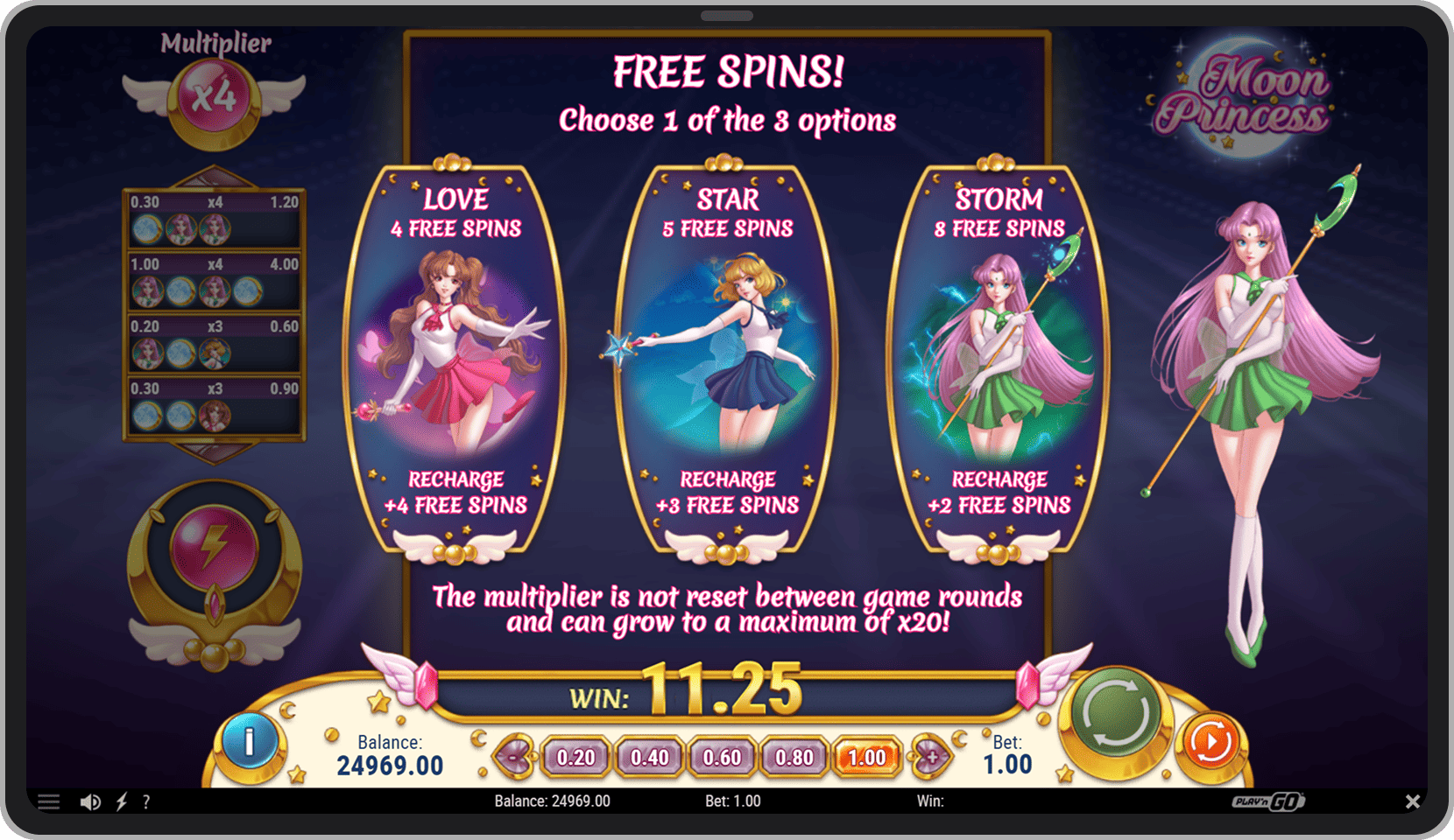 Selectarea unui mod bonus