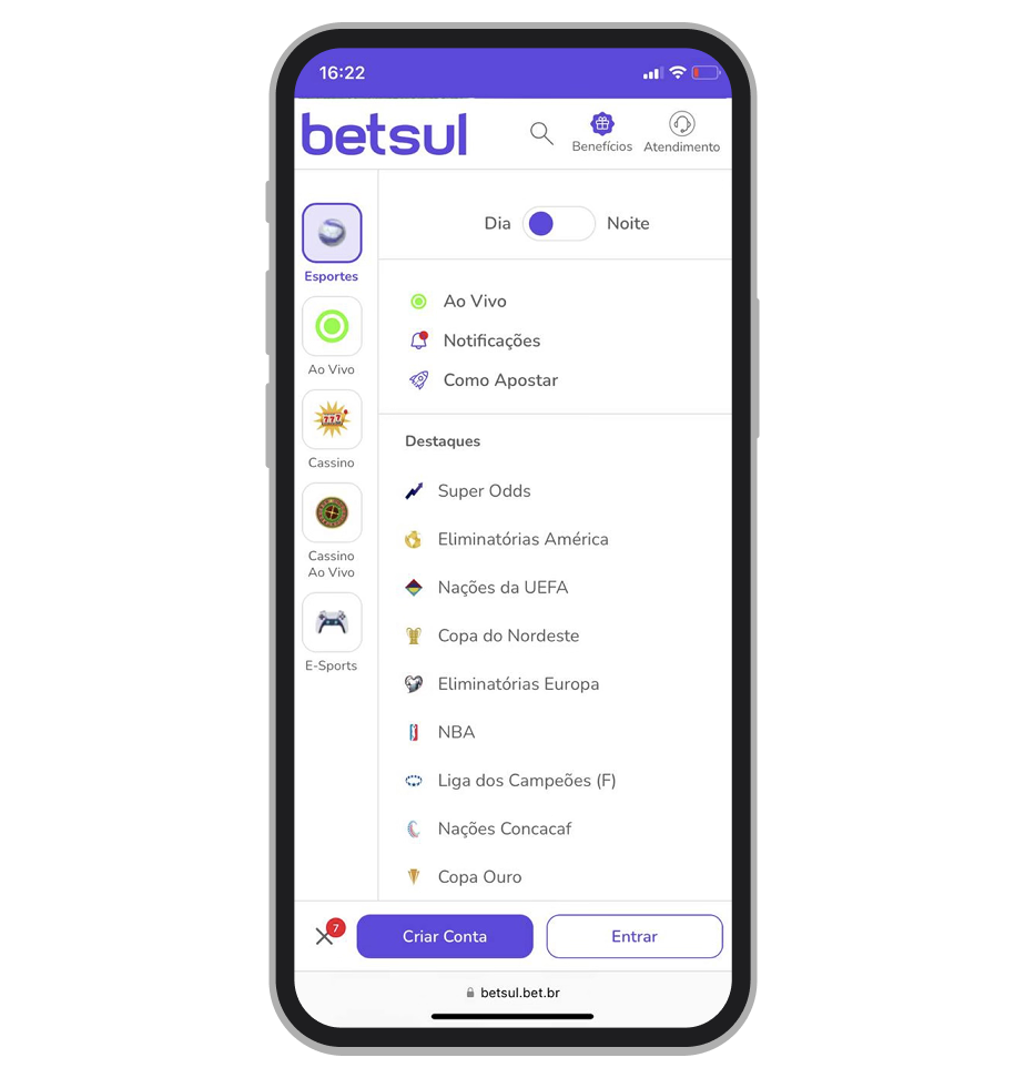 Menu lateral