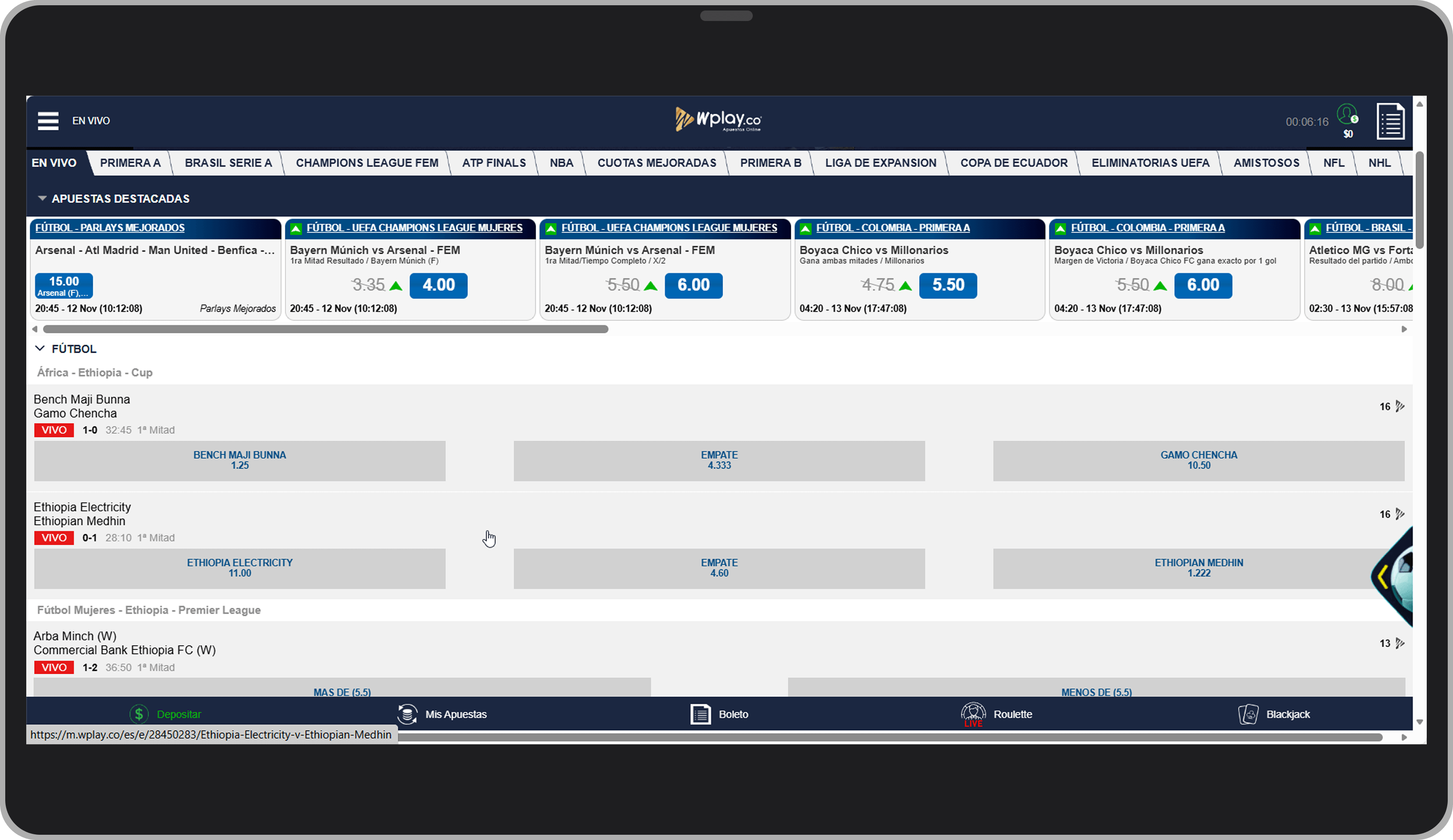 Wplay. Apuestas deportivas