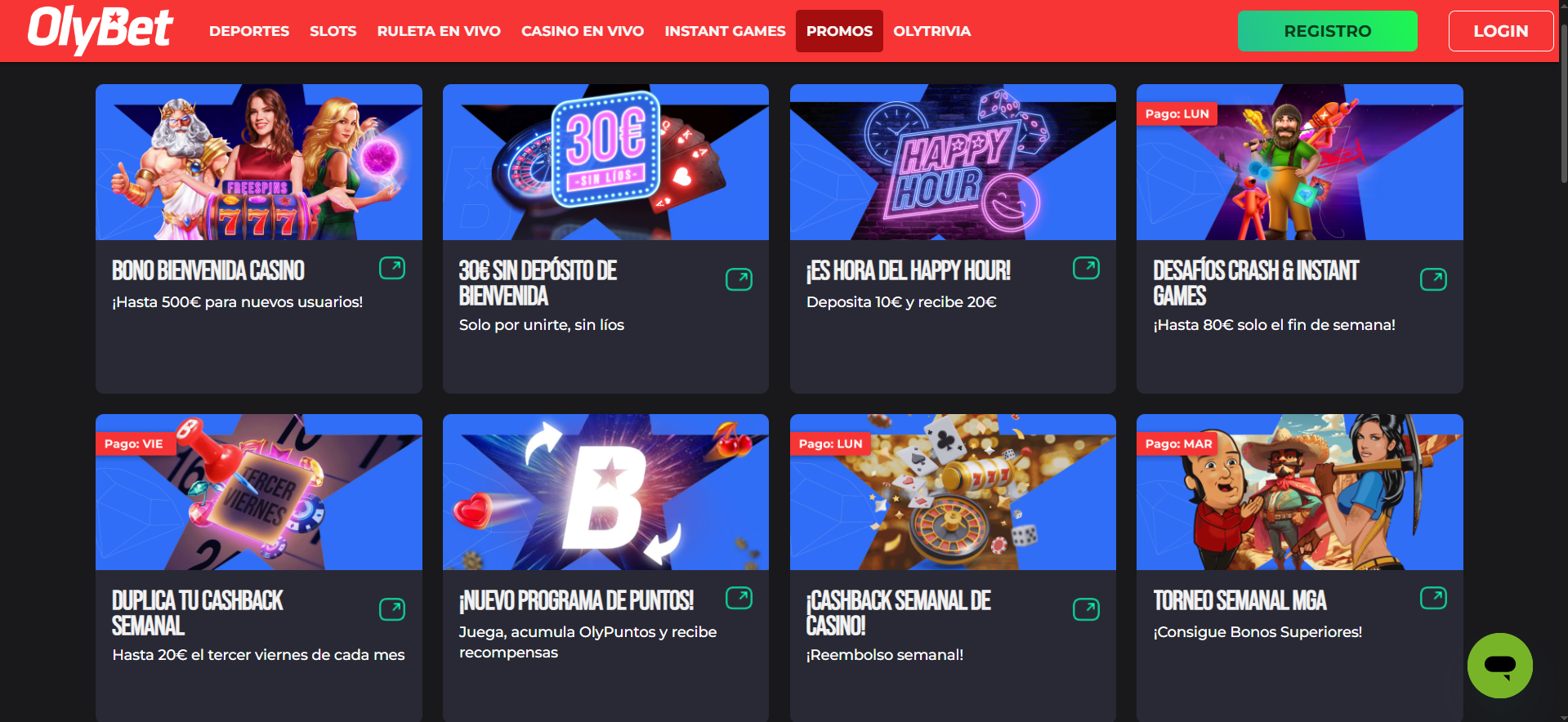 Las promociones de OlyBet