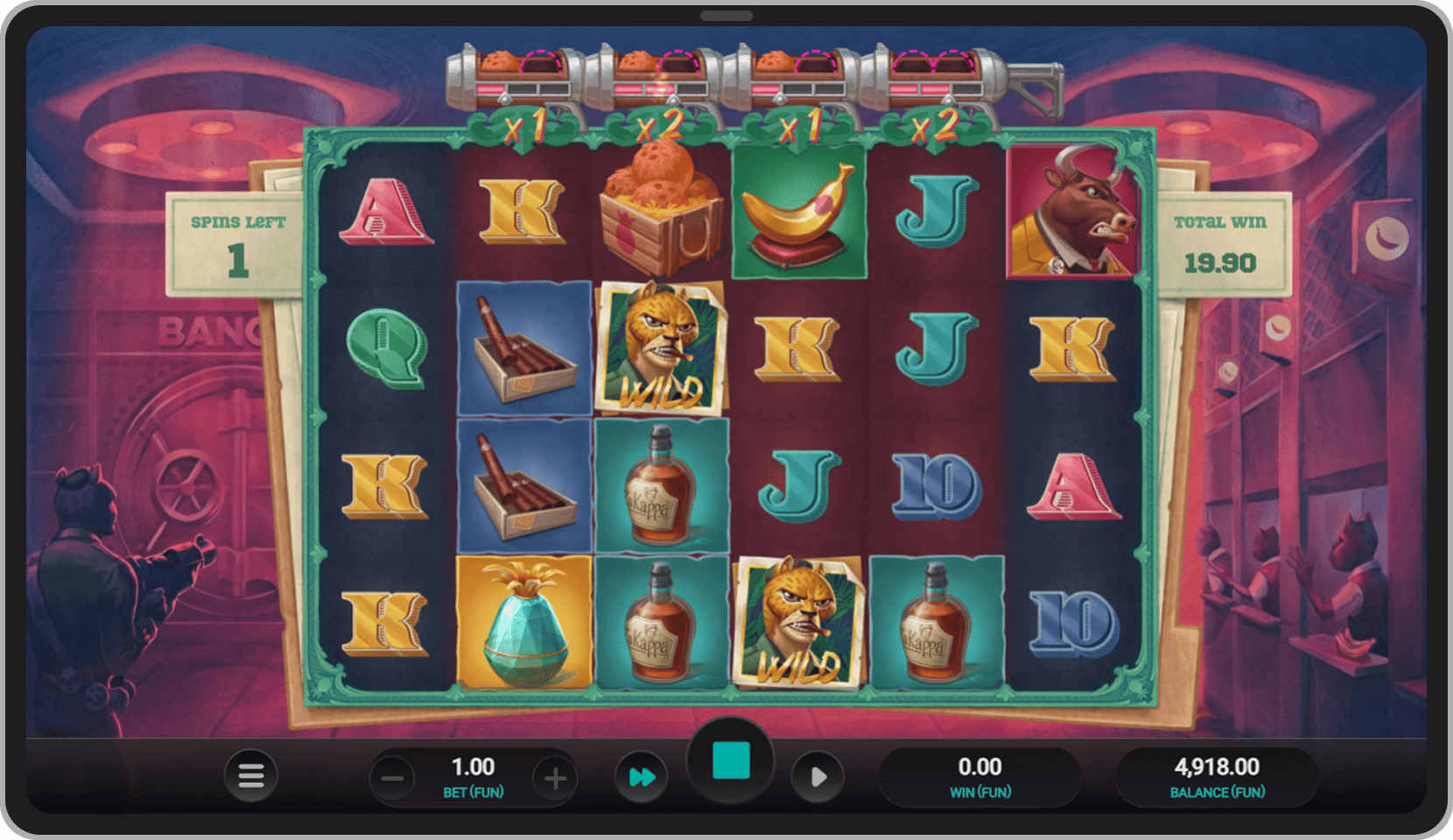 Bonus game Multiplier collect