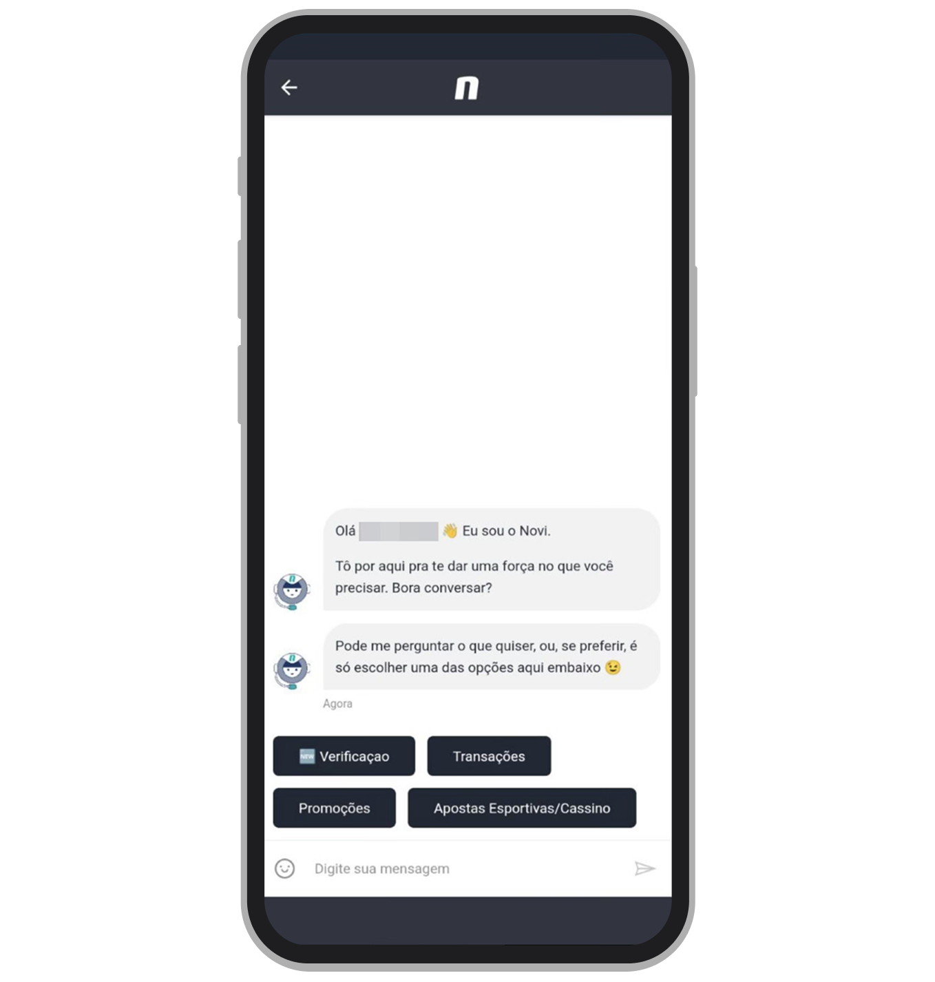 Primeiro será atendido pelo robô