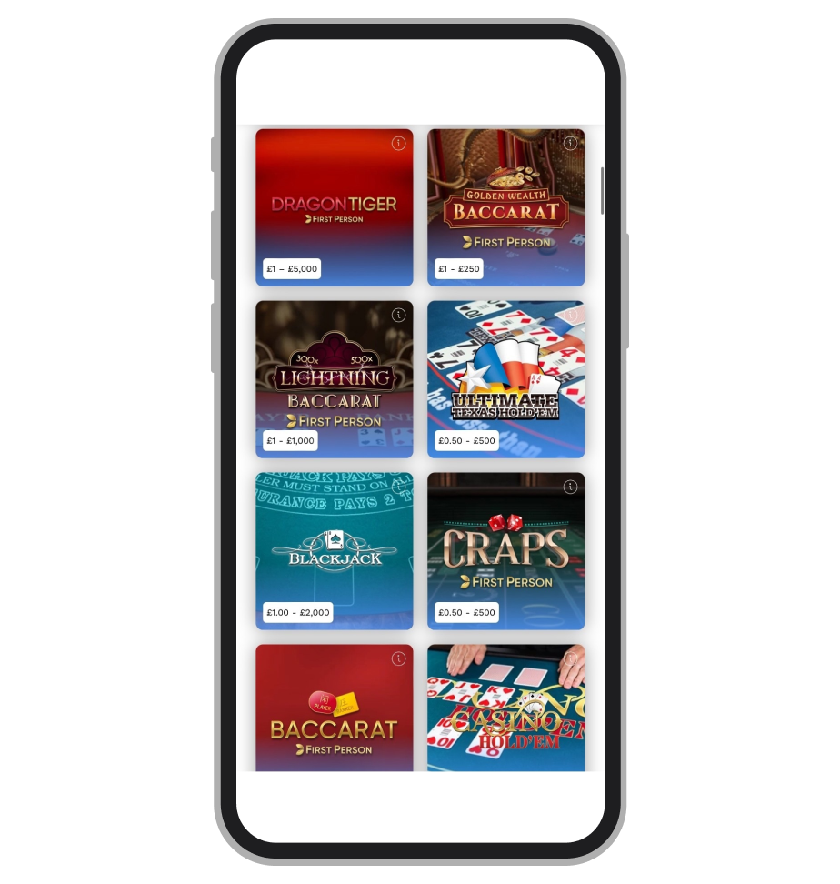 Spin and Win Table Games