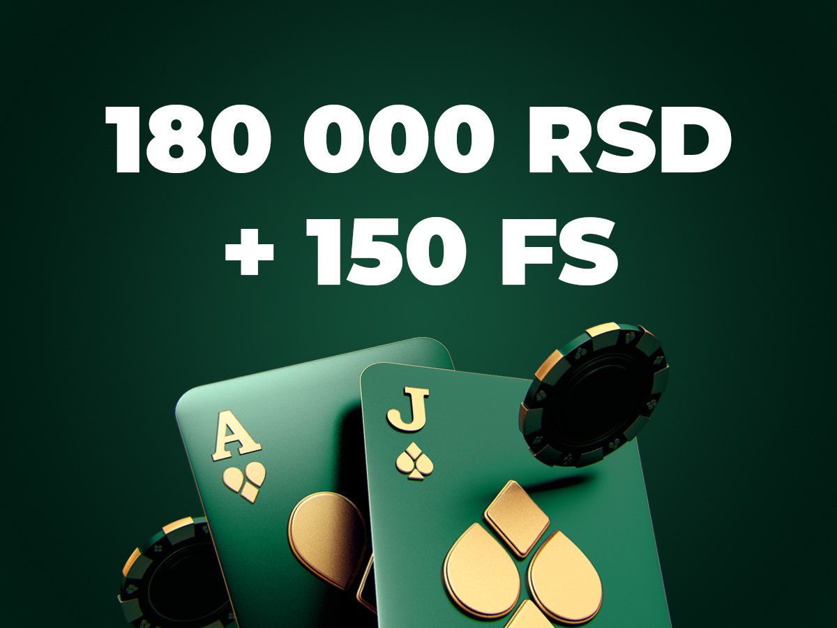 Keš bonus Betwinner Kazino 180.000 RSD i 150 FS.