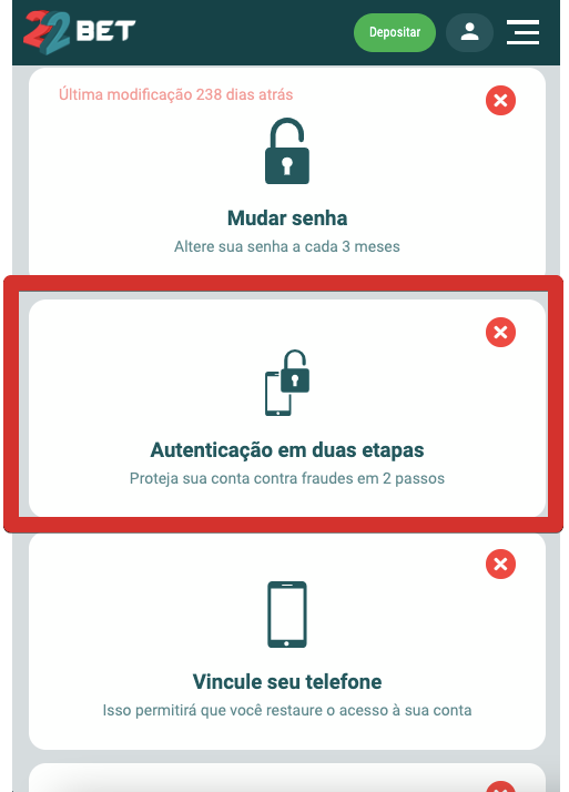 Autenticação em duas etapas