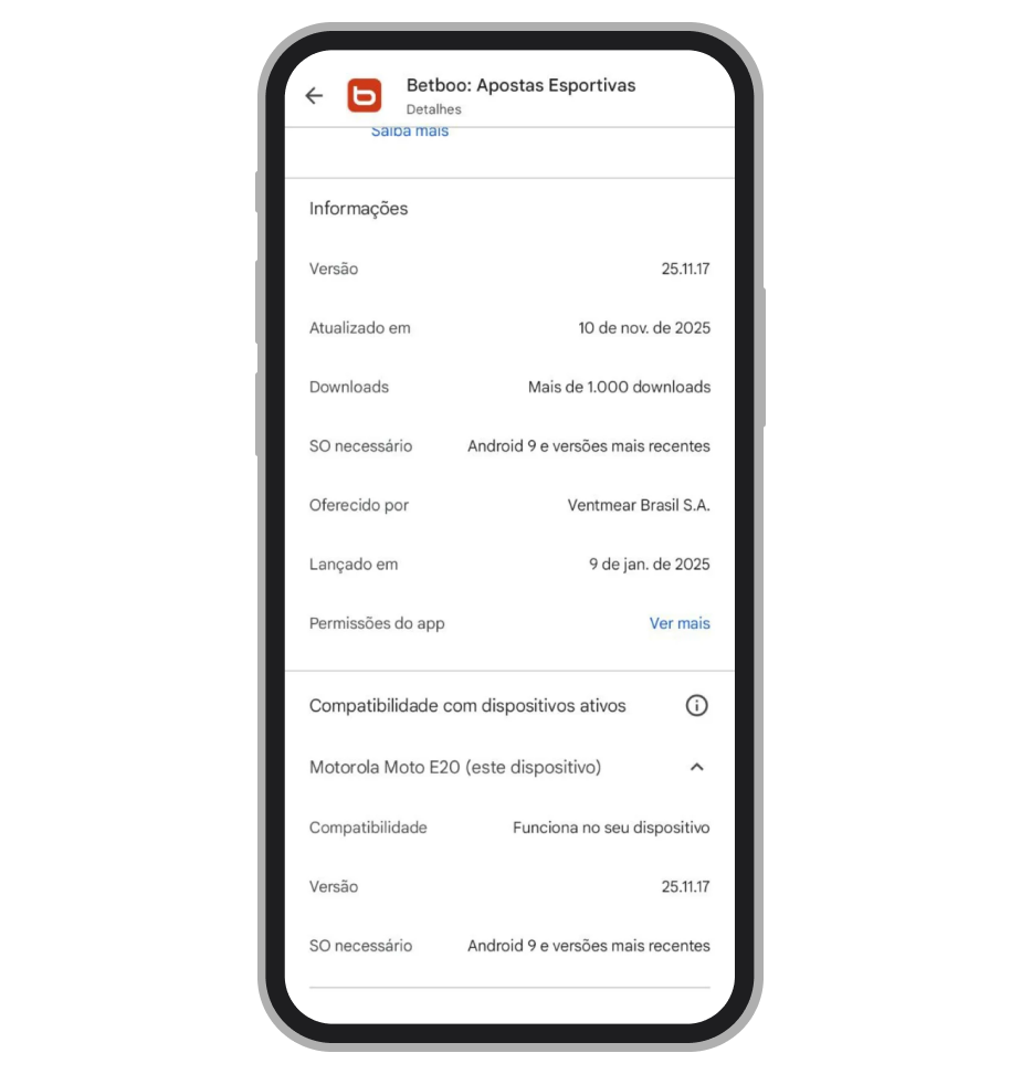 Requisitos do app na Google Play 