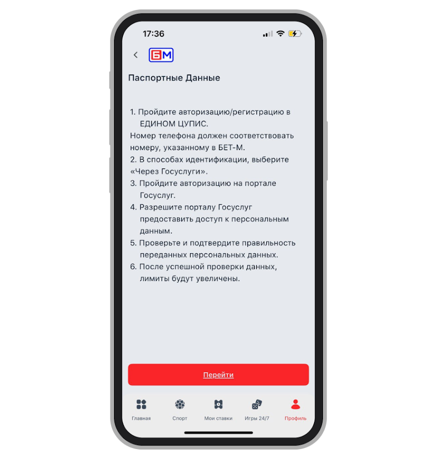 Инструкция к идентификации через Госуслуги
