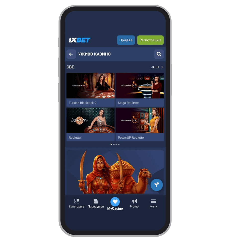 1xBet casino uživo
