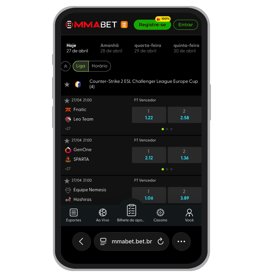 Apostas em eSports online