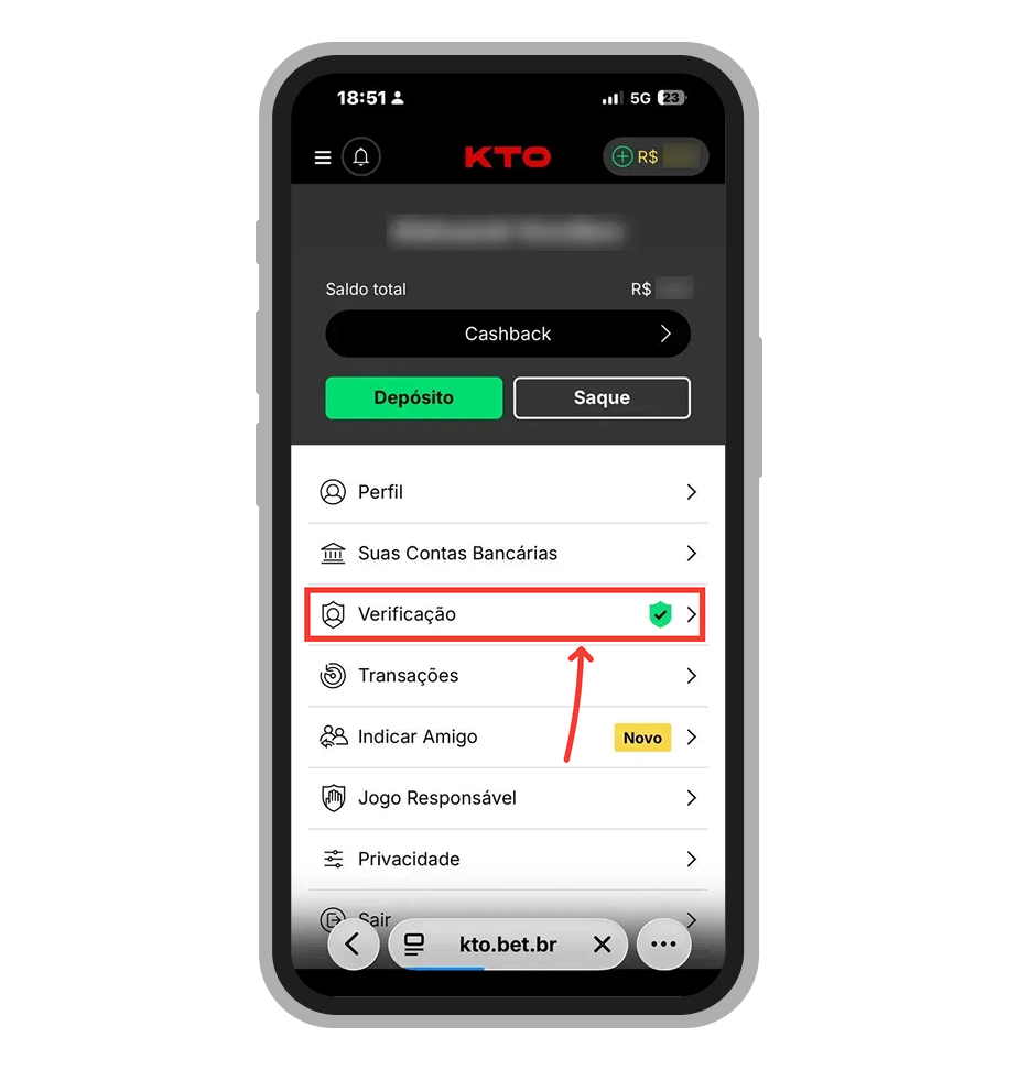 Selecione Verificação