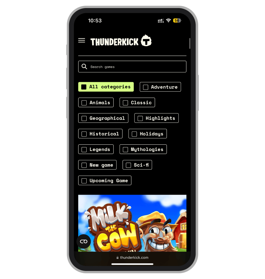 Категории игр разработчика