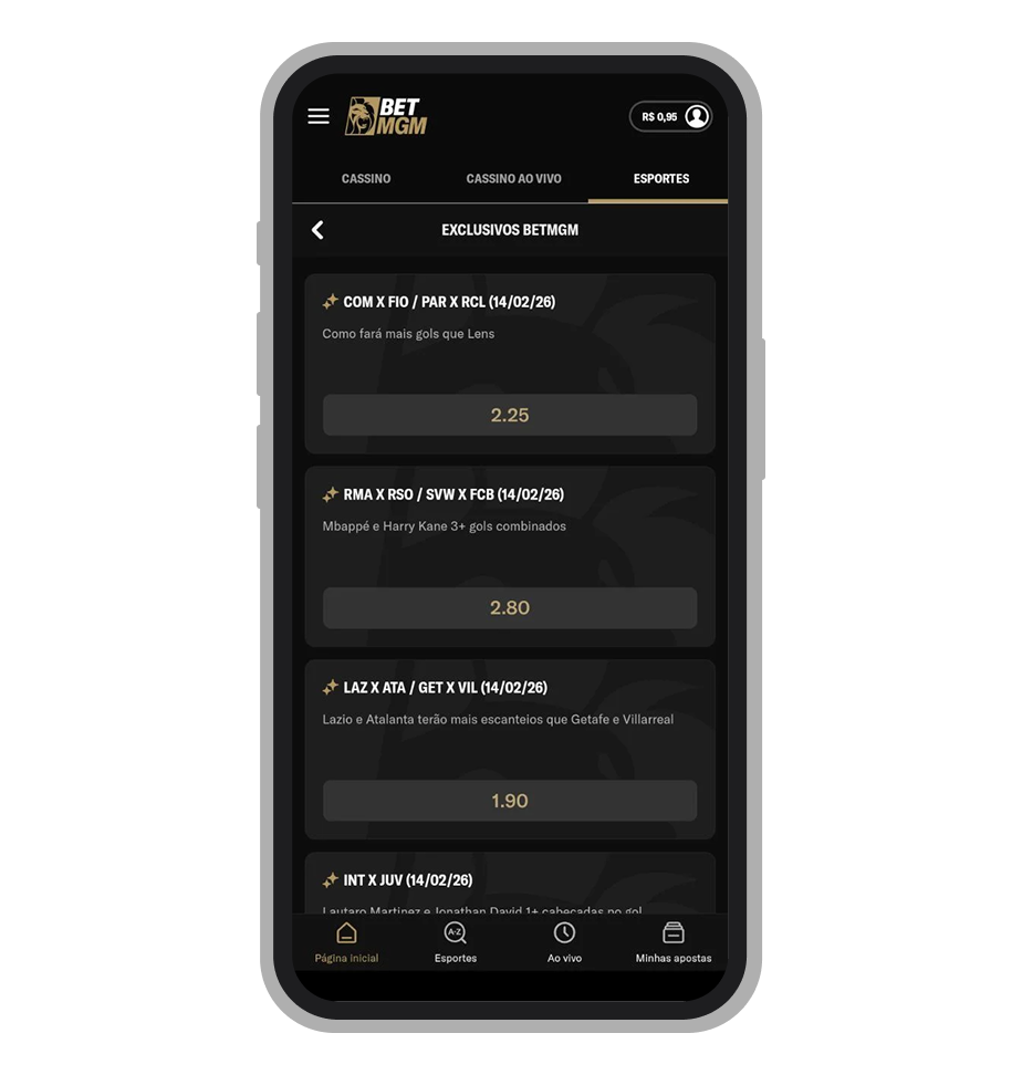 Exclusivos da BetMGM