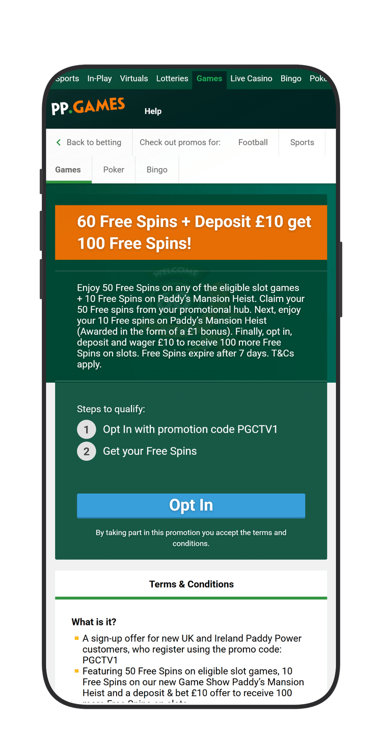 Paddy Power bonus