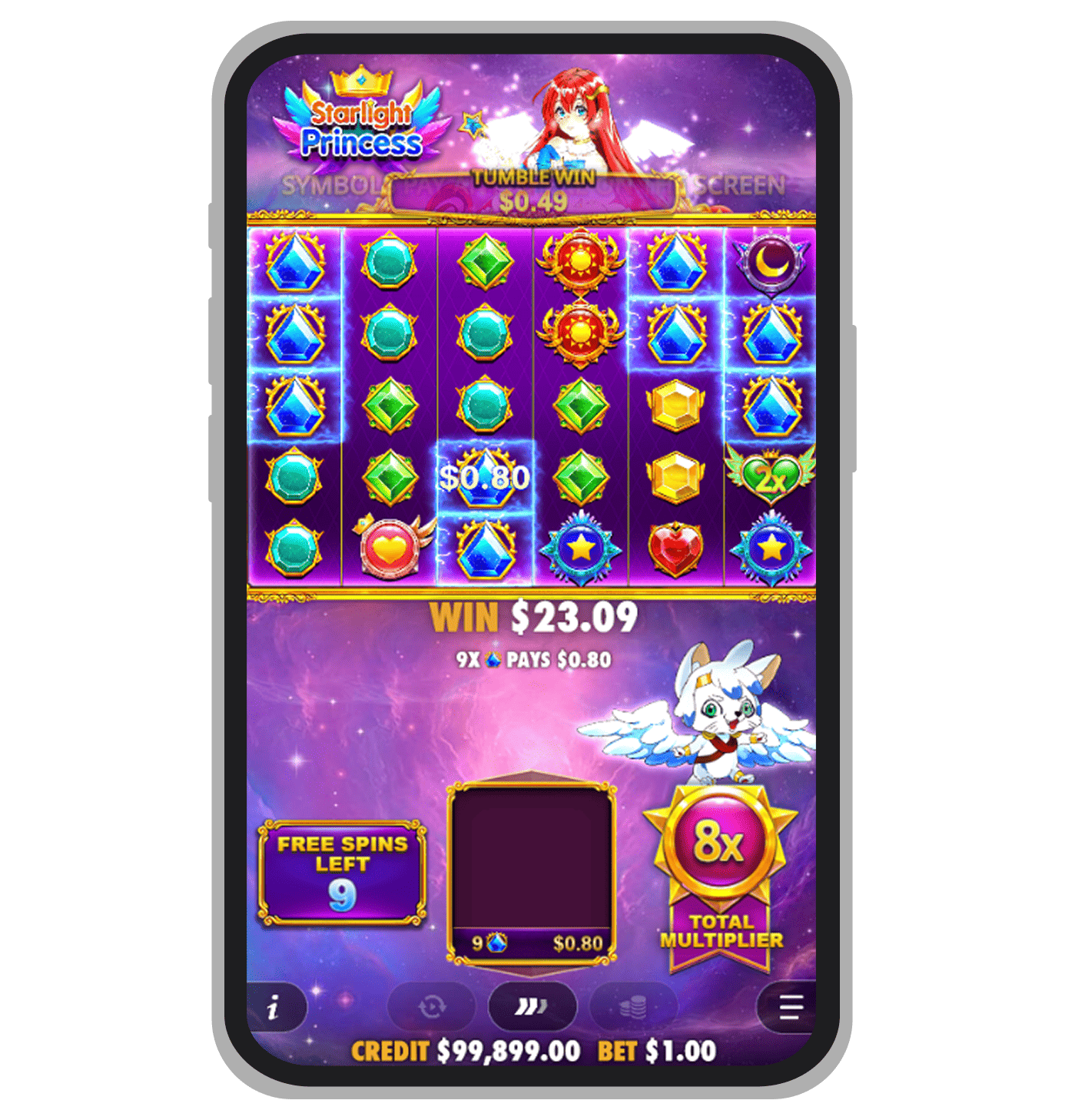 Фриспины в Starlight Princess