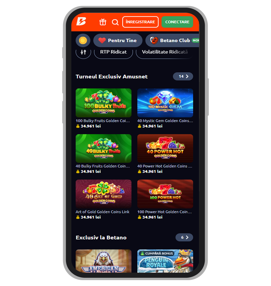 Ofeta de jocuri Betano Casino