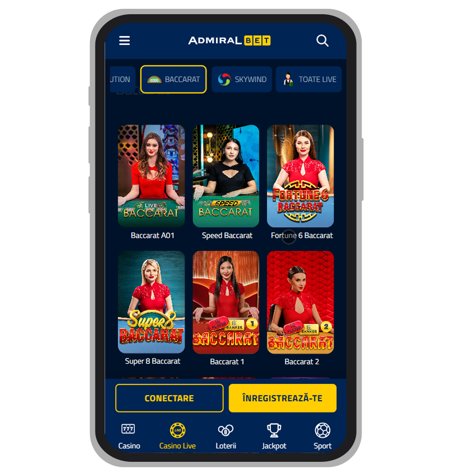 Baccarat live Admiralbet