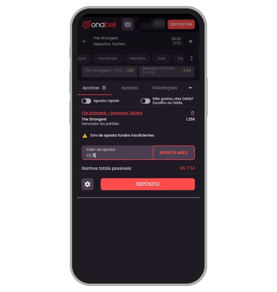 Digite o valor e confirme a sua aposta