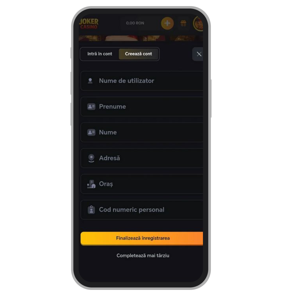 Completarea detaliilor rămase
