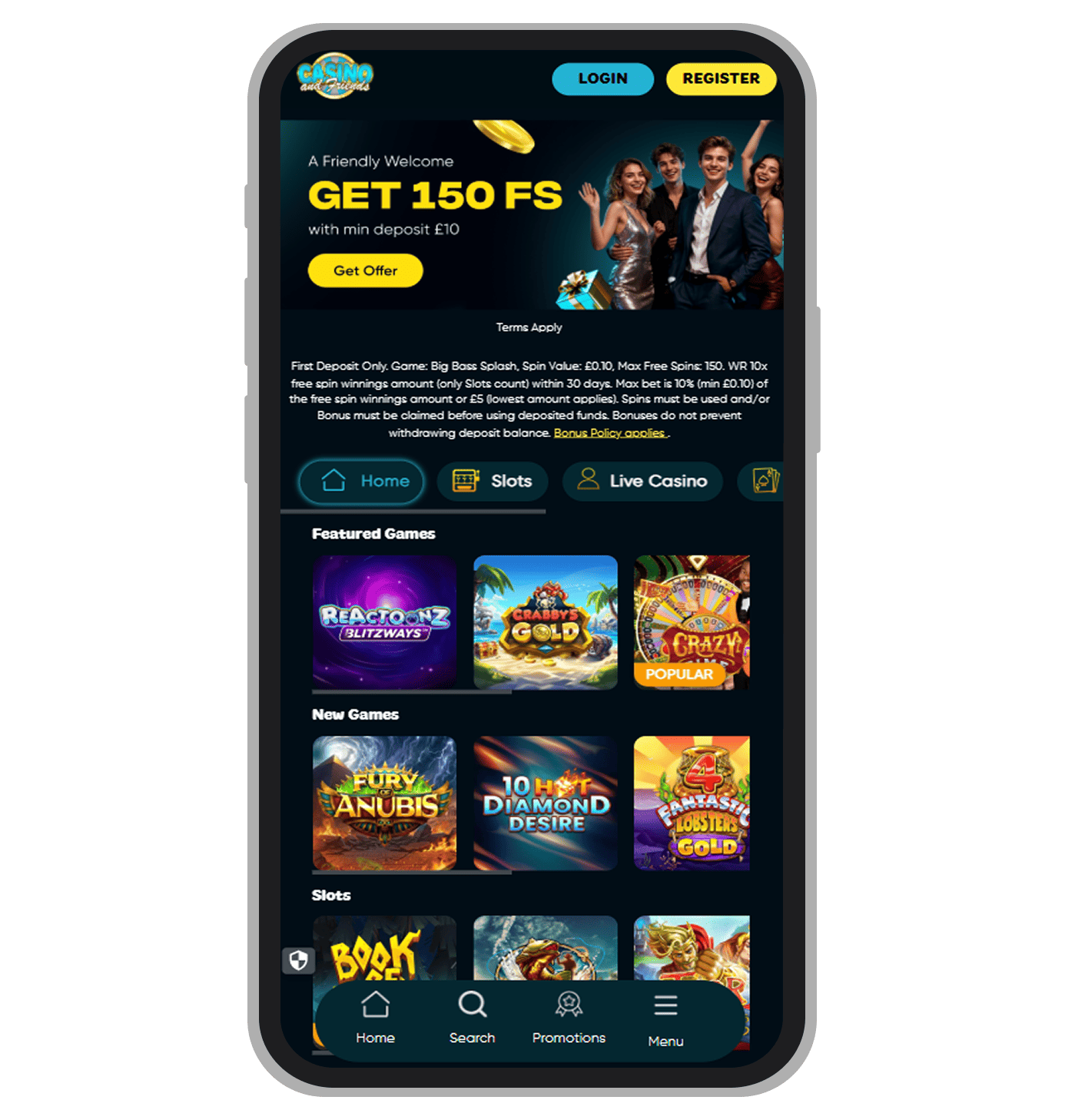 Casino and Friends Homepage