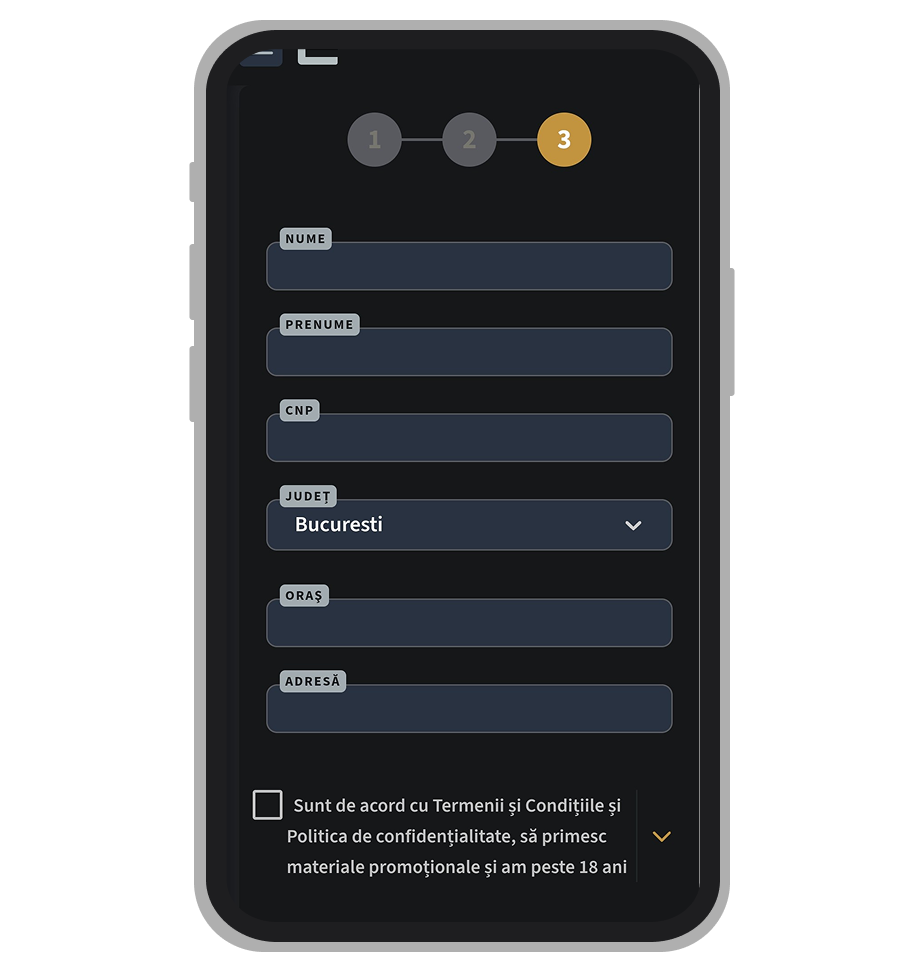 Formular înregistrare (a doua parte)