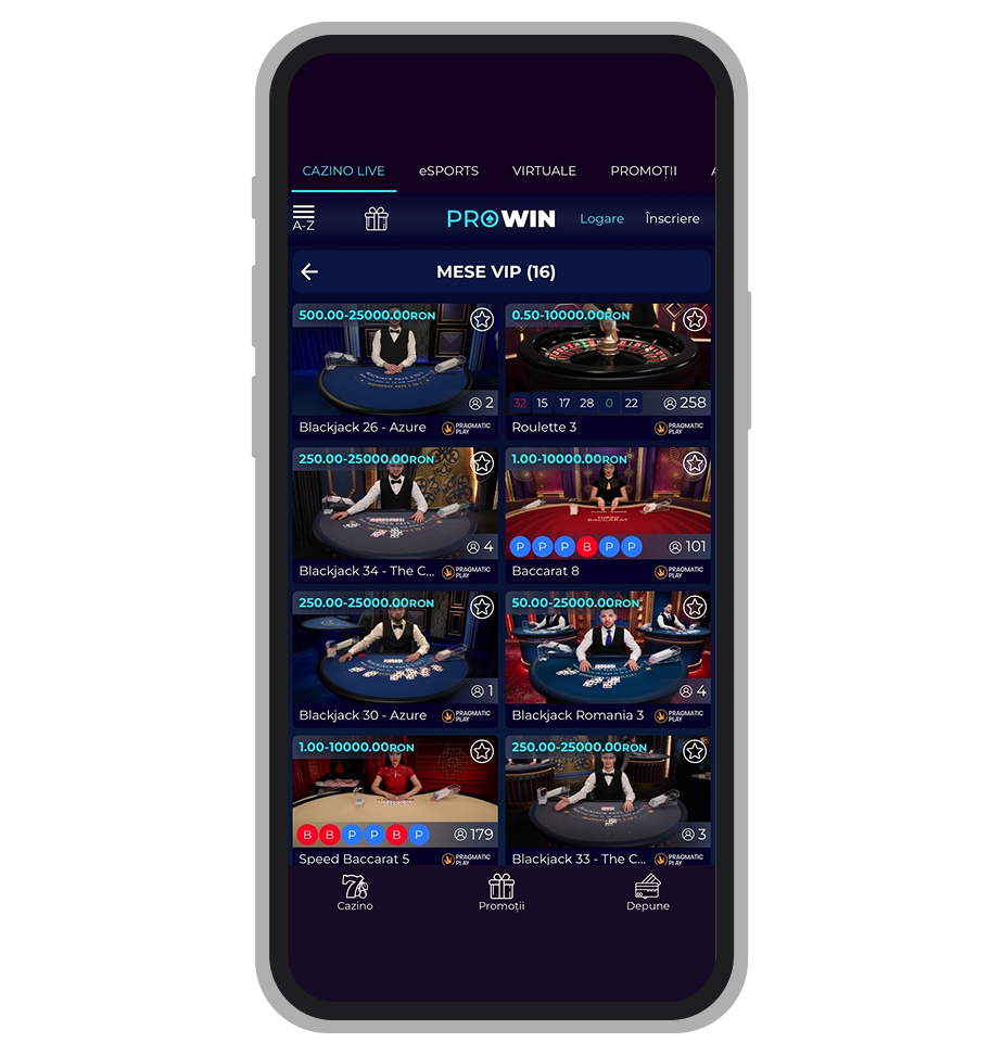 Mese live VIP la Prowin