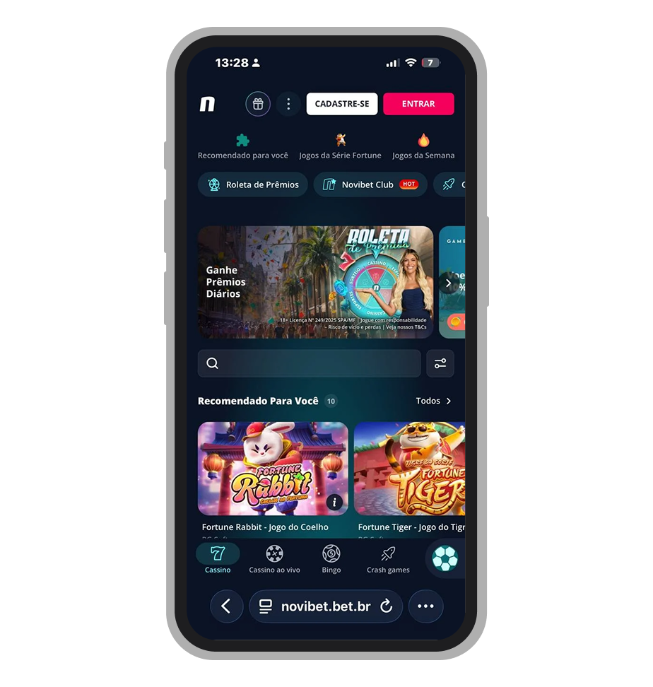 A plataforma Novibet é um dos líderes em promoções de cassino