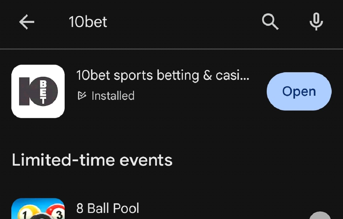 10bet mobile app for Android