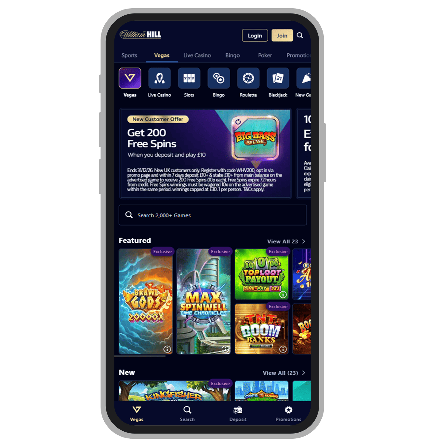 William Hill Casino Homepage